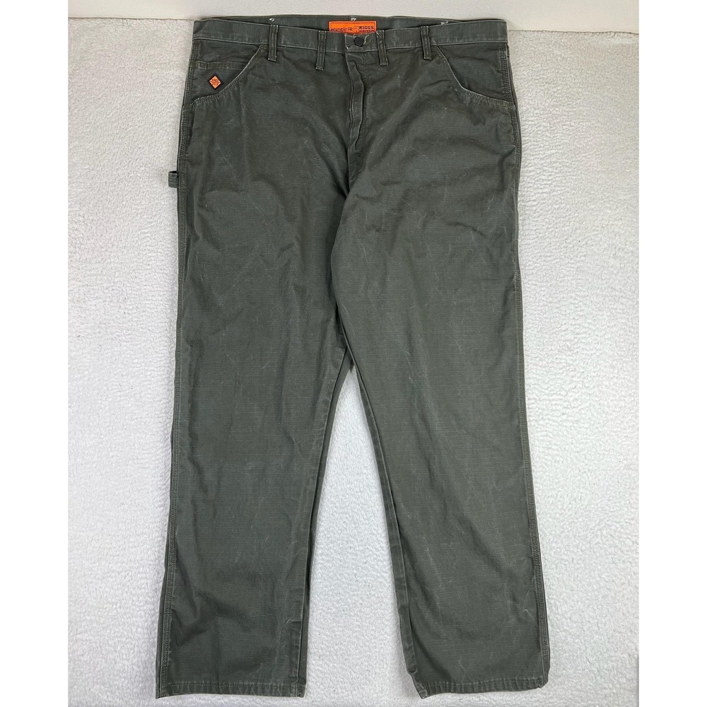 Wrangler FR RIGGS Workwear Carpenter Pants‎ Mens 44x32 Green Flame Resistant